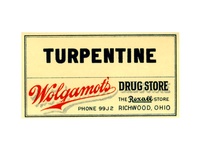 Vintage Turpentine Label
